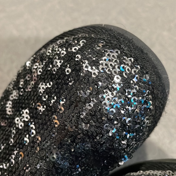 Sonoma Black and Silver Sequins Faux Fur Boots - Picture 8 of 15